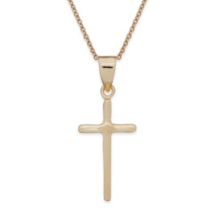 Giani Bernini Cross Pendant Necklace In 24K Gold Over Sterling Silver 