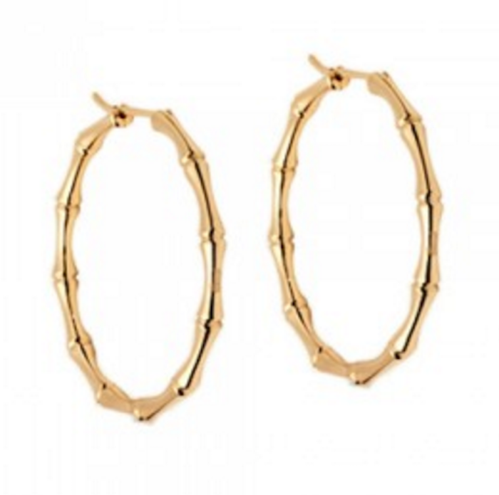 Gucci Gold Bamboo Hoop Earrings 
