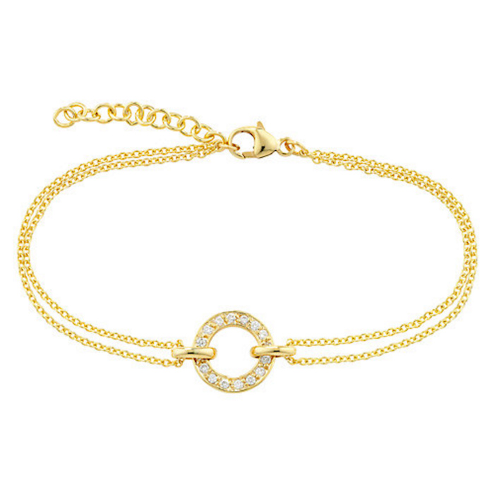 London Road Yellow Gold Meridian Circle Diamond Set Bracelet