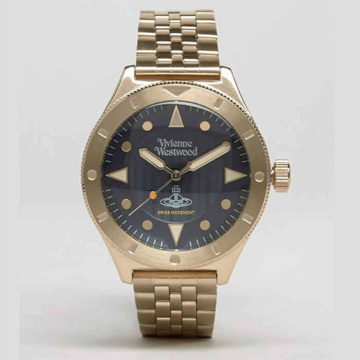 Vivienne Westwood Smithfield Stainless Steel Watch In Gold