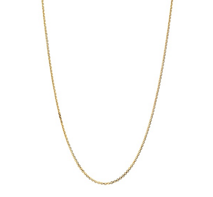 Essentials 18K Yellow Gold 1mm Cable Chain 45cm