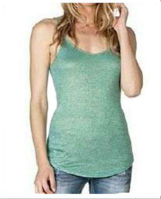 Miss Me Womens Sparkle Cami, Teal Blue