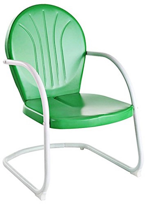 Crosley Furniture Griffith Metal Chair, Grasshopper Green