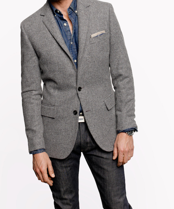 LUDLOW ELBOW-PATCH SPORTCOAT IN COLBURN ENGLISH TWEED
