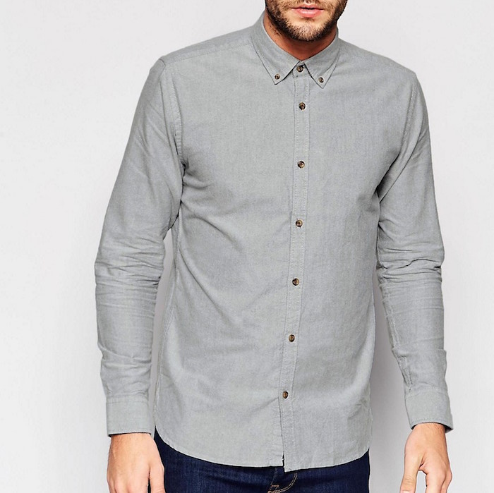 Only & Sons Shirt with Button Down Collar In Regular Fit