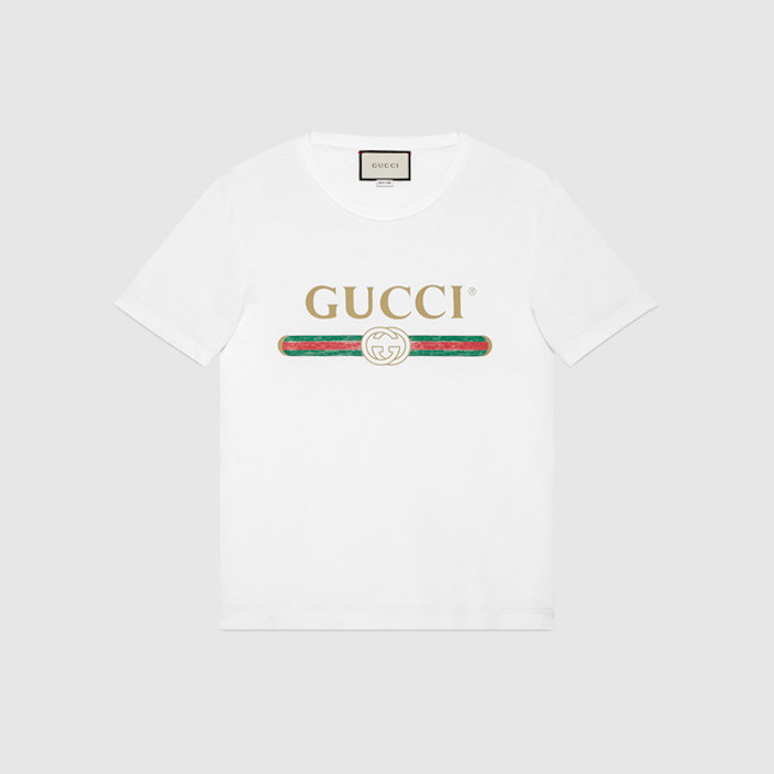 Washed t-shirt with Gucci print | Blingby