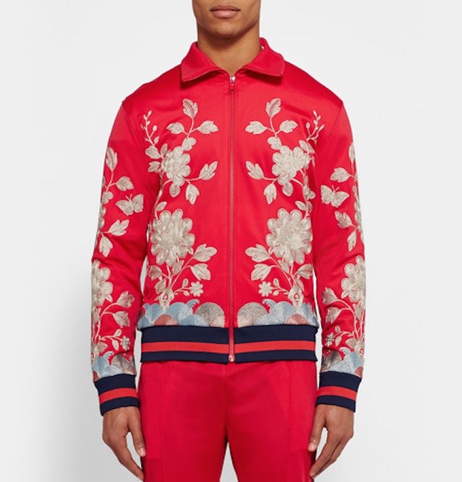 GUCCI Embroidered Tech-Jersey Jacket