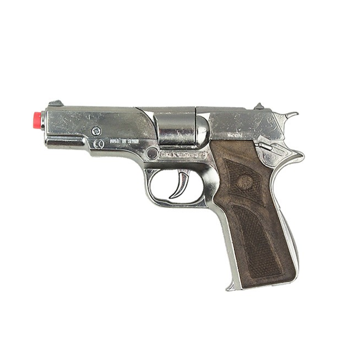 Cap Gun 8-shot Die Cast Semi-Automatic Style Pistol	- Gonher