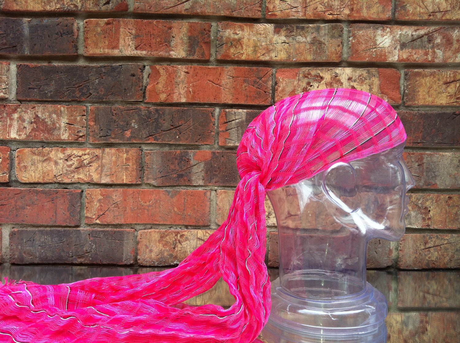 Inspirit Arts Sheer Fuschia Pink Headwrap