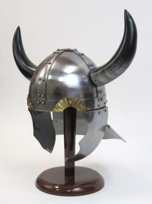 Horned Viking Helmet W/ Neck and Ear Guards - Wearable Costume Armor
