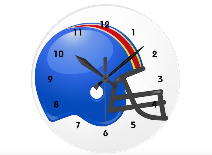 Football Helmet Design Wall Clock
