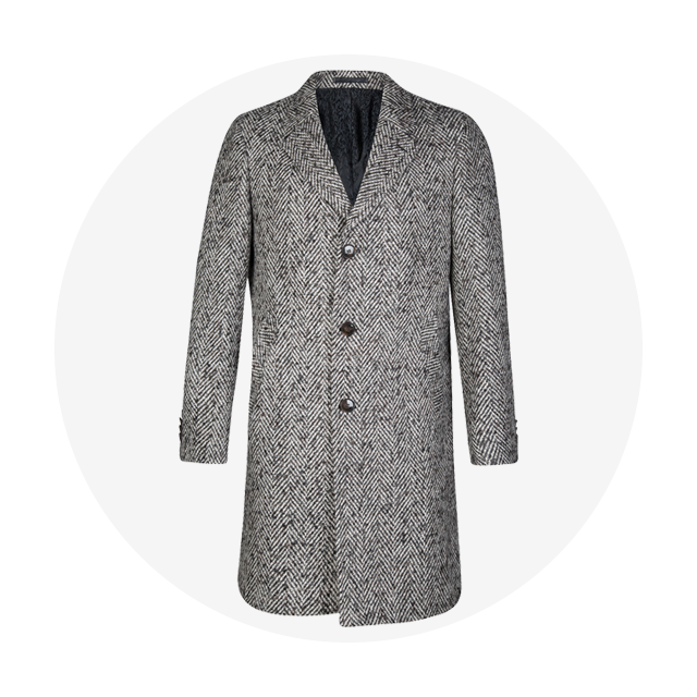 Herringbone Tweed Coat