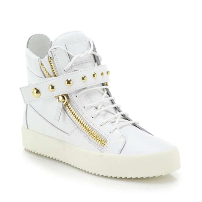 GIUSEPPE ZANOTTI DESIGN  zip detail hi-top sneakers