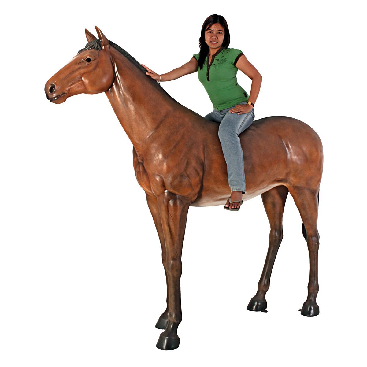 Life-Size Quarter Horse Filly Statue