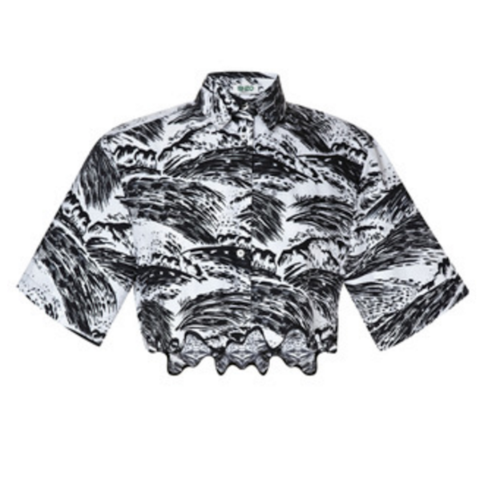 Kenzo Cotton Poplin Pacific Waves Shirt