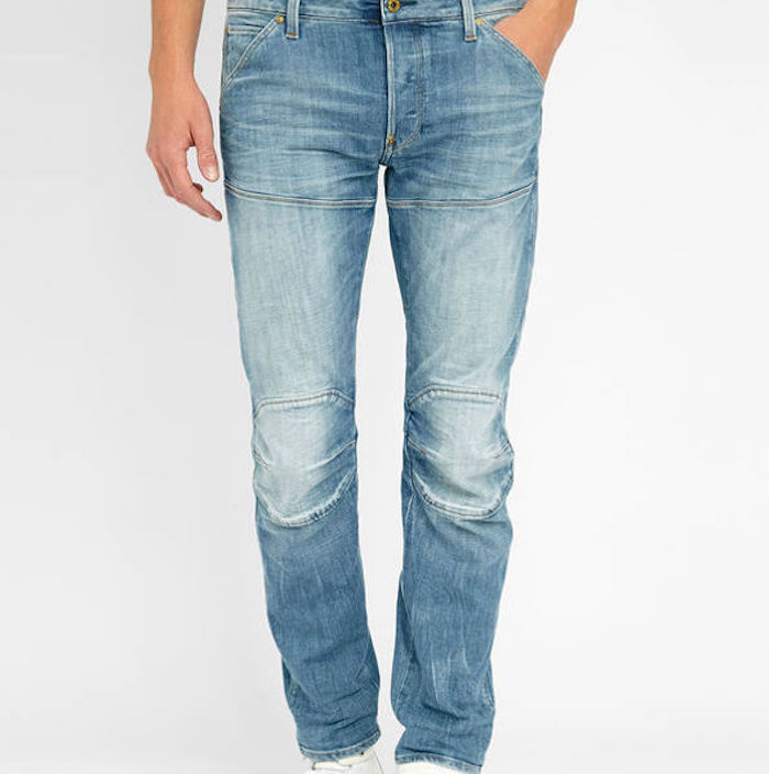G-STAR Blue Wash Knee Tabs 5620 3D Slim-Fit Jeans