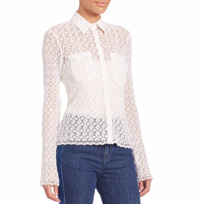 See by Chloé Button Down Lace Shirt | Blingby