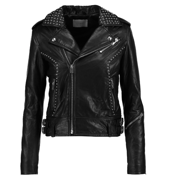 IRO Wenda studded leather biker jacket
