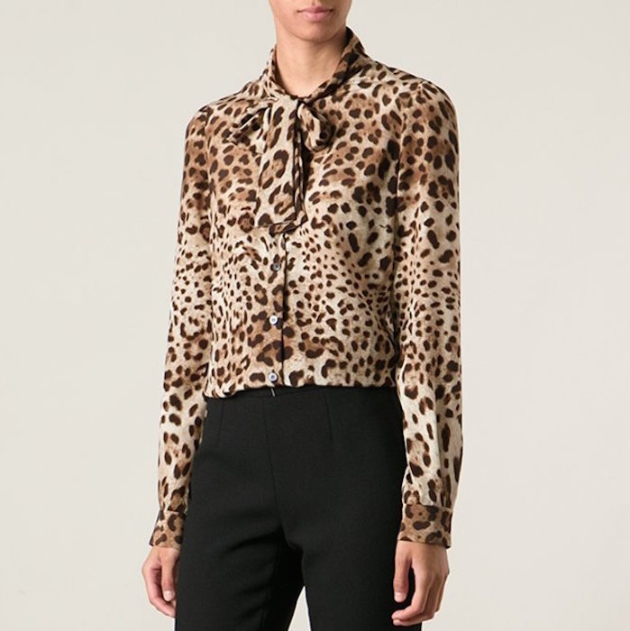 DOLCE & GABBANA leopard print blouse