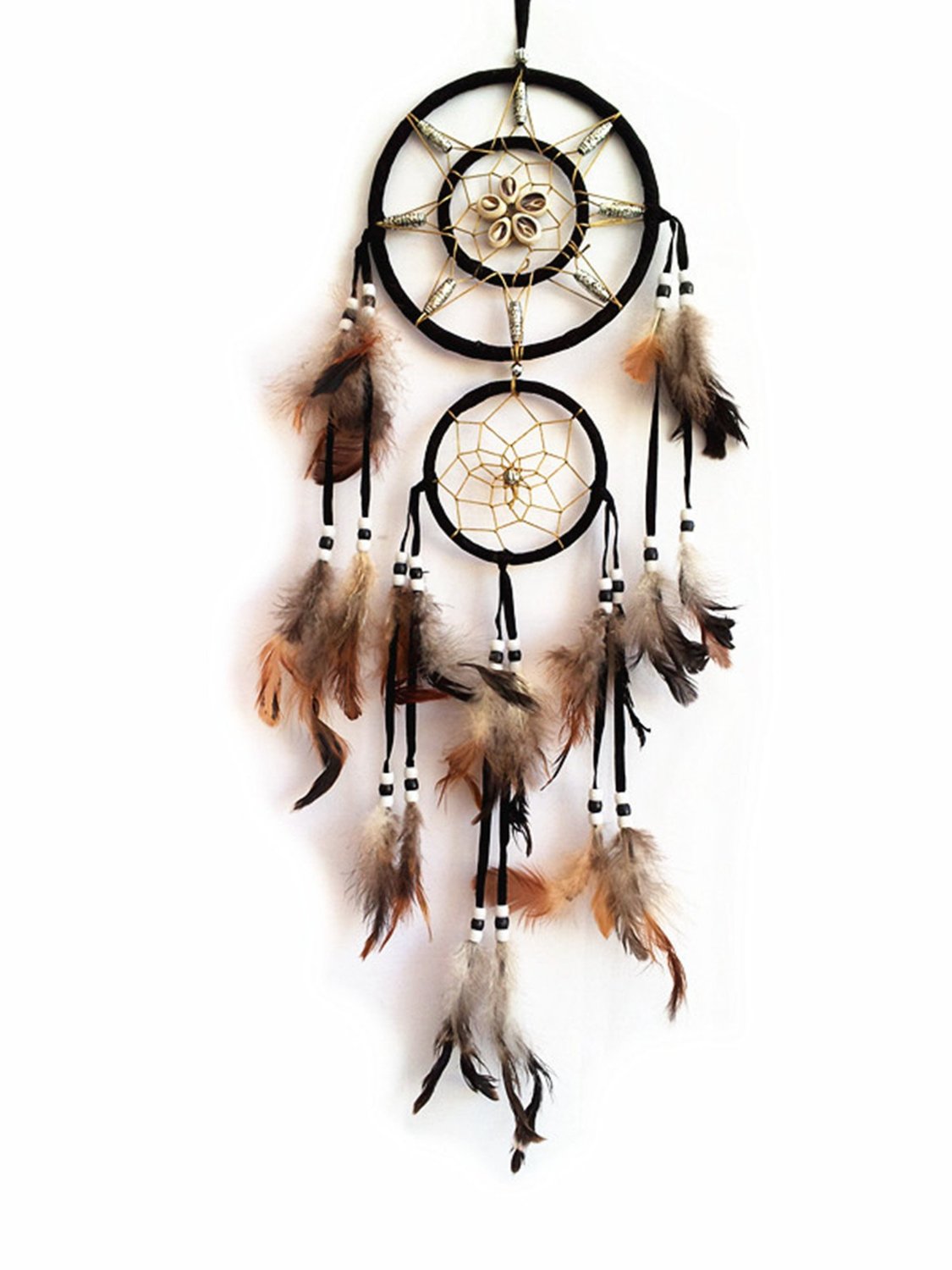 Dream Catcher With Feathers- About 6.25\