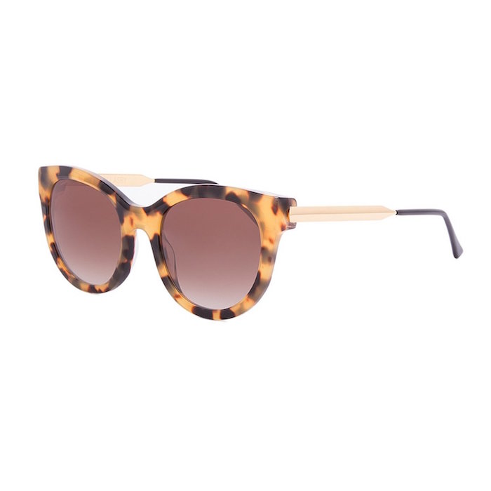 Thierry Lasry Lively Sunglasses 228 Light Tortoise Gold Temple / Brown Gradient