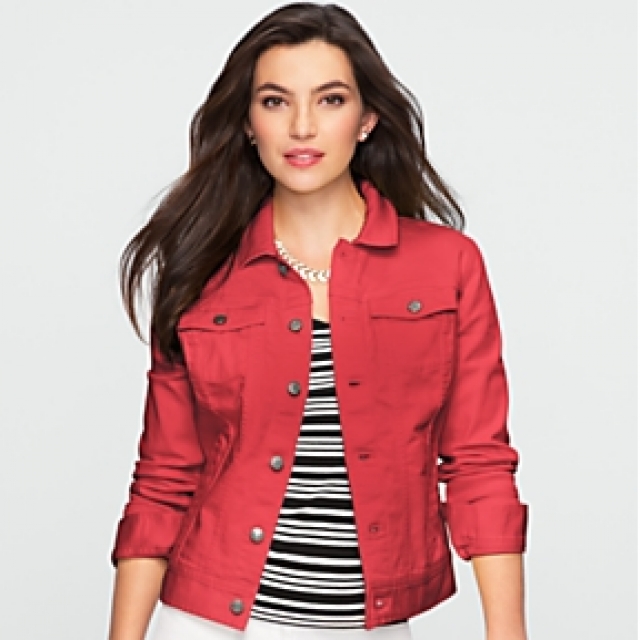 Liverpool Jeans Company Women's Red Denim Jacket