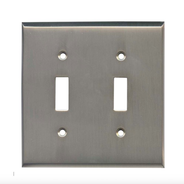 METAL DOUBLE SWITCH PLATE