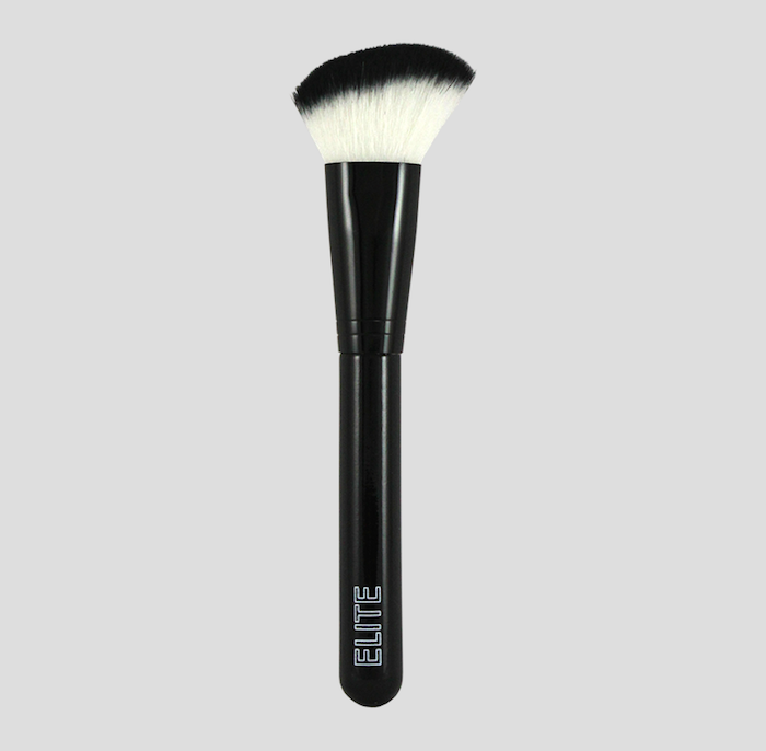  Elite Angled Blush Brush w/ 2 Tone Soft Synthetic Hair & High Gloss Wood & Black Ferrules