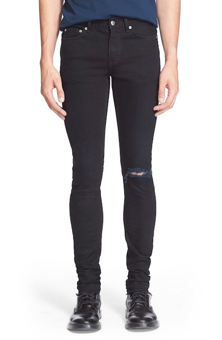 BLK DNM 'Jeans 25' Skinny Fit Raw Hem Jeans (Underhill Black)