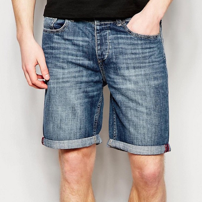 Benetton Mid Wash Denim Shorts | Blingby