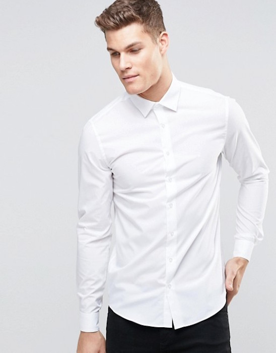 Calvin Klein Skinny Smart Shirt With Stretch