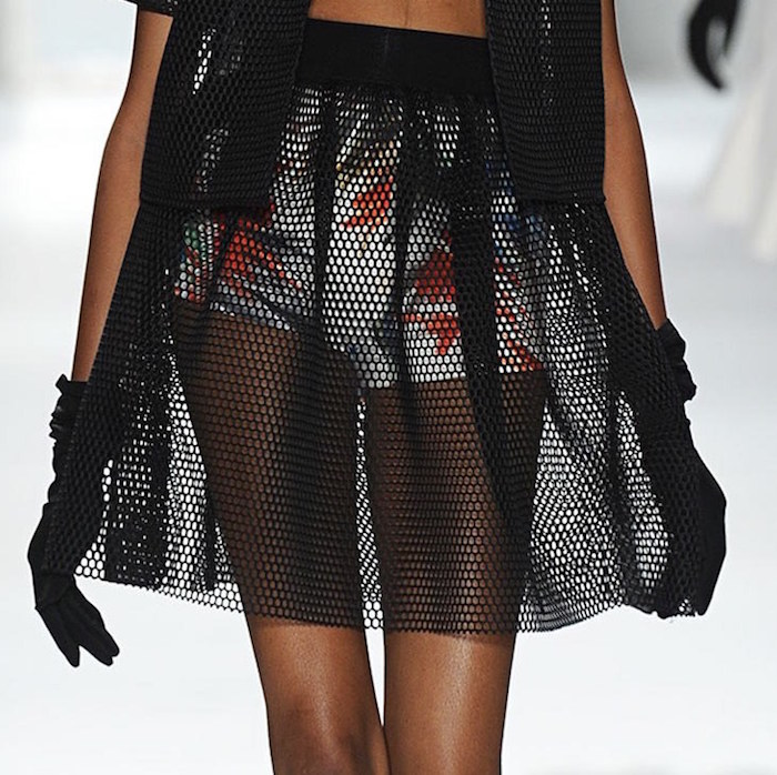 Milly Spring 2014 Ready-to-Wear Mesh Skirt