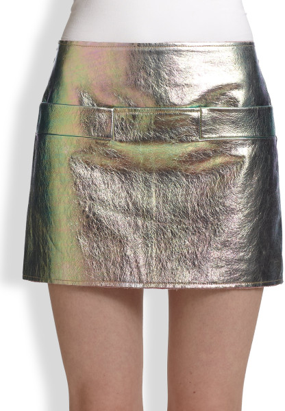 Marc Jacobs Metallic Leather Nini Skirt