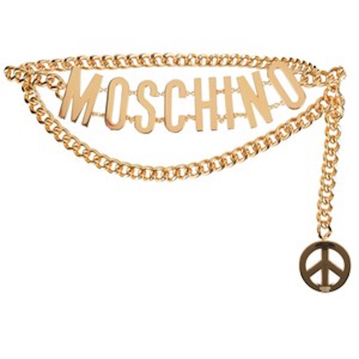 MOSCHINO Double Chain Logo Belt