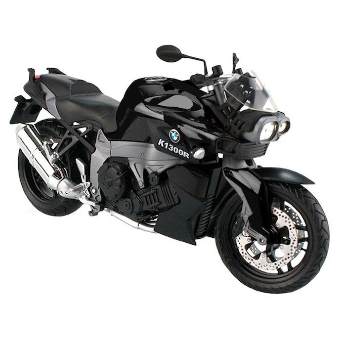 BMW K1300R Motorcycle Model 1:12 Road Racing Motorcycle (Black)