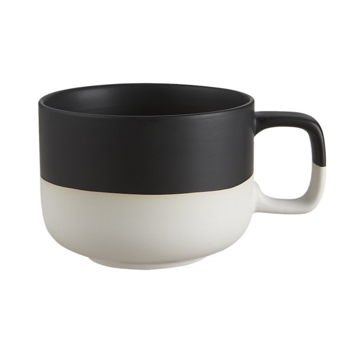 black dip coffee mug