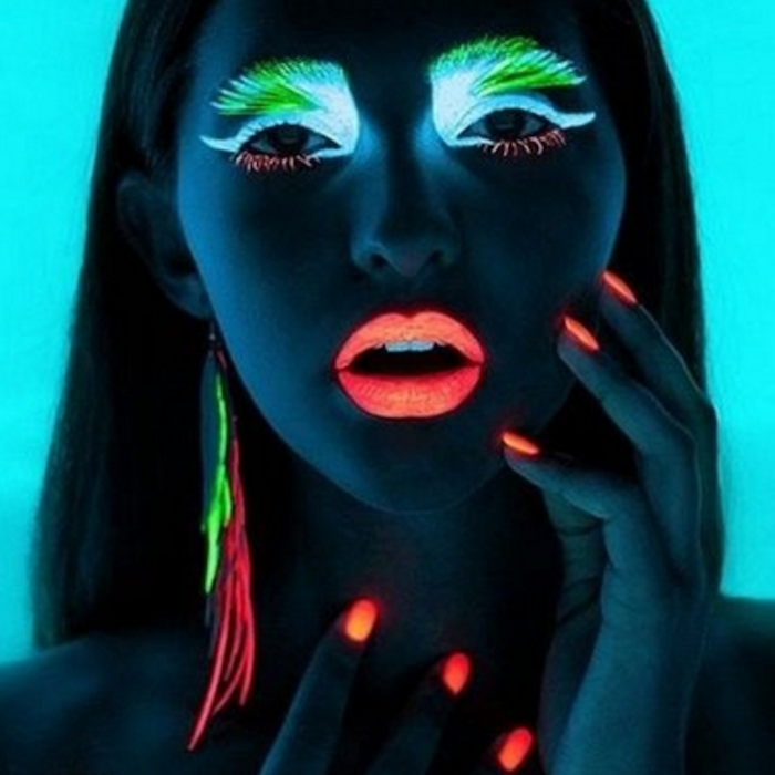 Black Light Reactive Neon Lip and Body Stains