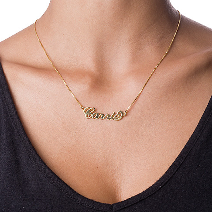 Small 18k Gold-Plated Sterling Silver Name Necklace