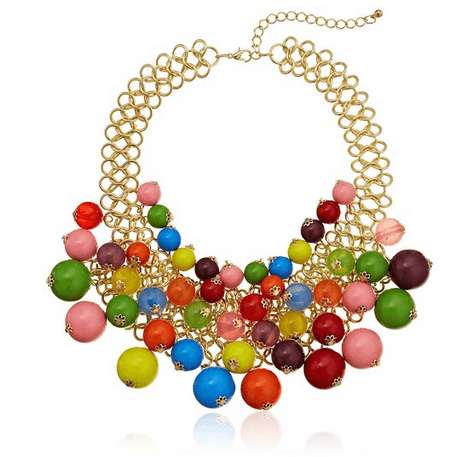 Gumball Cluster Bib Necklace, 15\