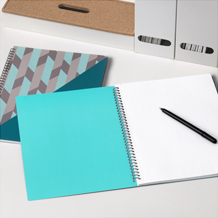 UPPFATTA Notebook, turquoise, gray