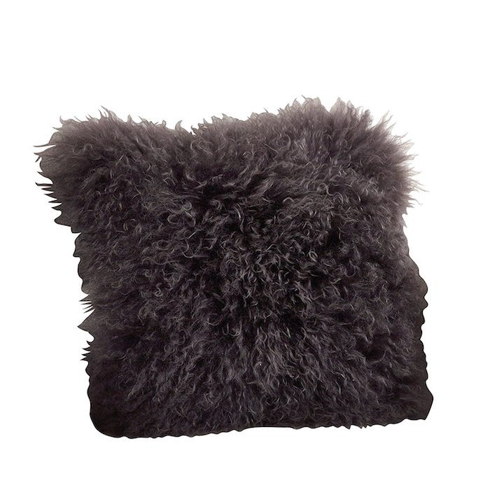 SARO LIFESTYLE 1-Piece Mongolian Fur Design Pillow
