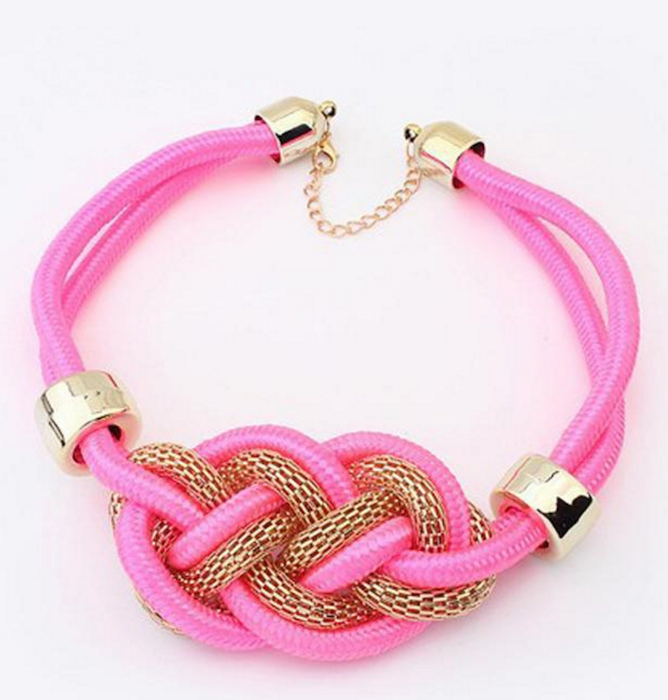 Colors Fashion fluorescence weave chokers necklaces