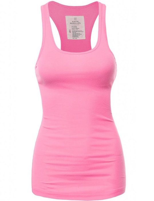 FPT Womens Basic Ribbed Racerback Tank Top (S-3XL)