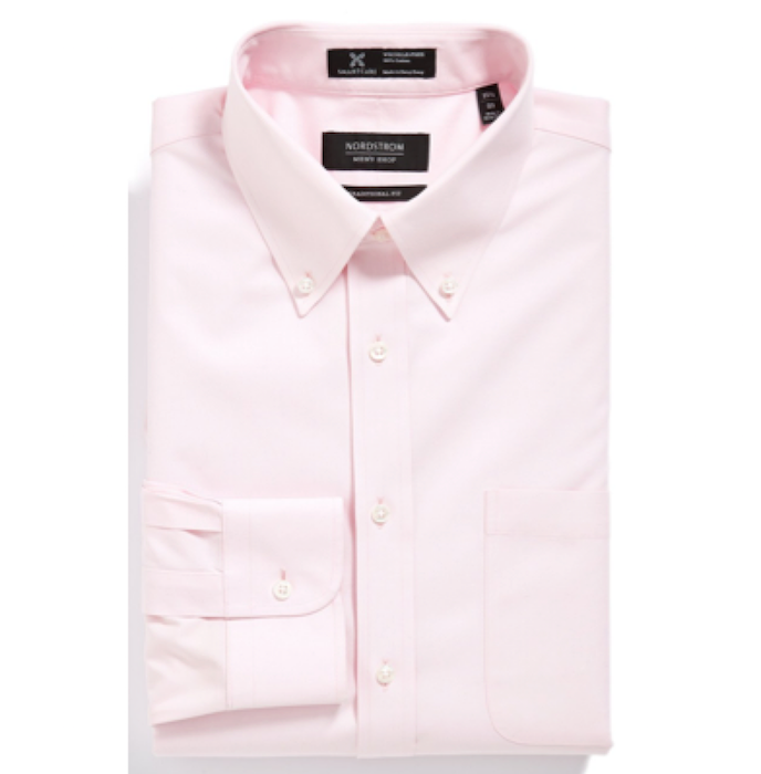 Smartcare™ Wrinkle Free Traditional Fit Pinpoint Dress Shirt | Blingby