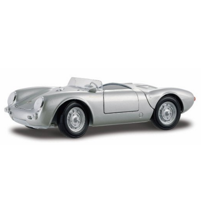 Porsche 550 A Spyder Convertible, Silver - Maisto 31843 - 1/18 Scale Diecast Model Toy Car