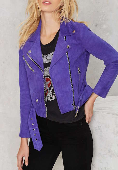 Nasty Gal Electric Youth Suede Moto Jacket