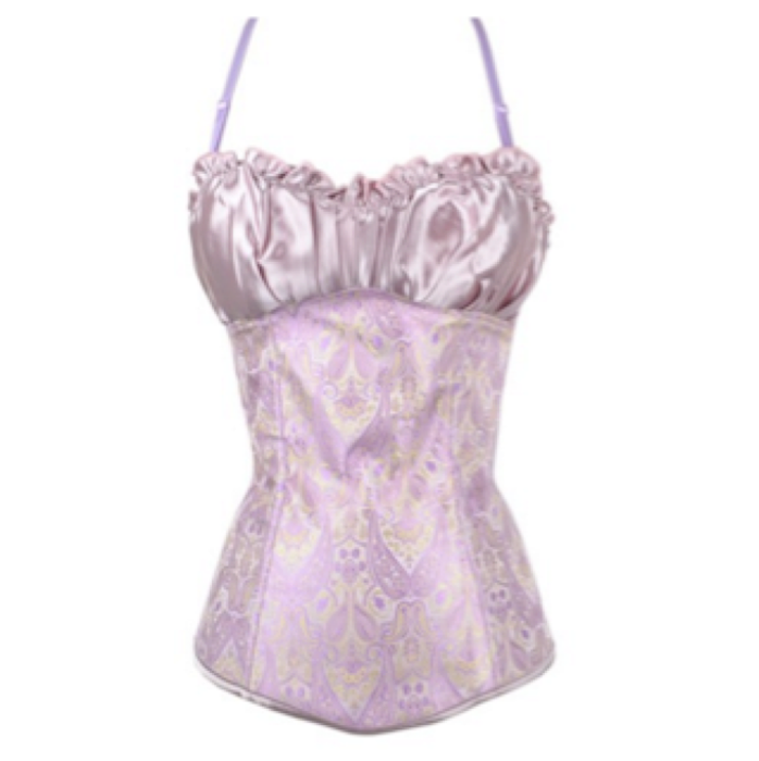 Overbust Corset with Paisley Design