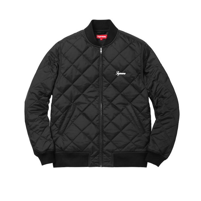 Supreme Sequin Patch Quilted Bomber