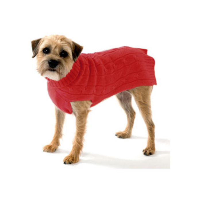 CASHMERE DOG SWEATER- RED