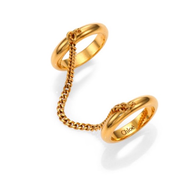 Chloé Carly Chain & Band Double Ring